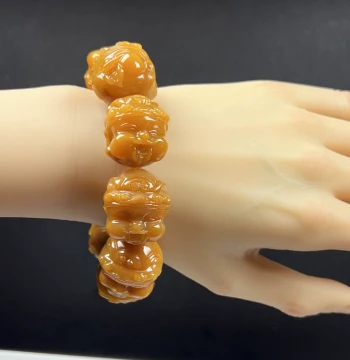100% Natural Jade Premium Jewelry Yunnan Huanglongyu Chicken-Oil Yellow God of Wealth Bracelet Authentic Handwear Bangle with Certificate