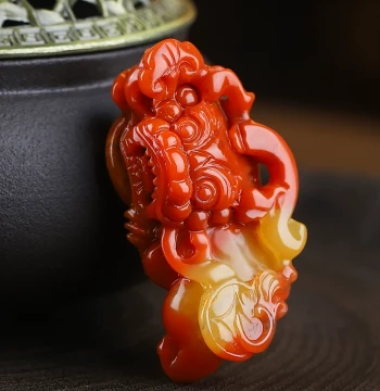 New Arrival Genuine Yunnan Huanglong Jade Overlord Pixiu Jade Pendant Unisex Couple Style Pixiu Jade Amulet Jade Ornament