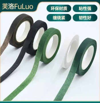Direct Sales New Arrival Factory Source Floral Tape 27m Green Tape Crepe Paper Tape Floral Cloth DIY Crafting