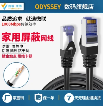 Cat6 Gaming Ethernet Cable for Home 1m 5m 10m 15m 20m with RJ45 Connectors Shielded Connection Dedicated for Surveillance Gigabit