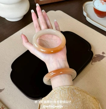 100% Natural Huanglong Jade Bangle, Gold Silk Jade Bracelet for Women, Shetaicui Half-Landscape Osmanthus Wine Jade Bangle, Gift