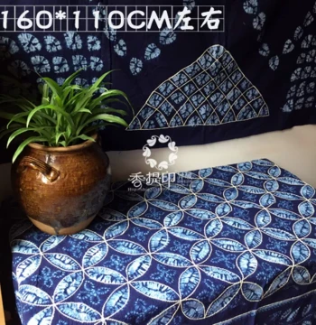 Yunnan Dali Zhoucheng Ancient Method Tie-Dye Tablecloth: Handmade Wall Hanging & Ethnic Home Decor Fabric
