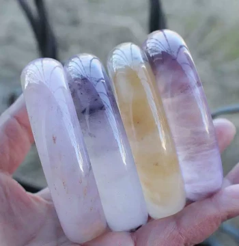 New Special Offer Natural Xinjiang Golden Silk Jade Bracelet Jade Bangle Yellow Dragon Jade Round and Flat Bar Bracelets Widened Jade