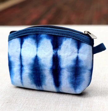 Dianyiyuan Yunnan Dali Handmade Tie-Dye Indigo Fabric Coin Purse Women's Storage Bag