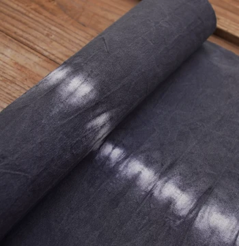 Gray Tie-Dye Fabric Plant-Dyed Medium Weight Handmade