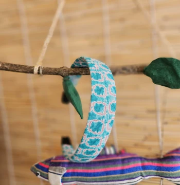 Yunnan Dali Tie-Dye Headband: Handmade Natural Plant-Dyed Fabric Hair Accessory, Ethnic Style Retro Artistic Hair Clip