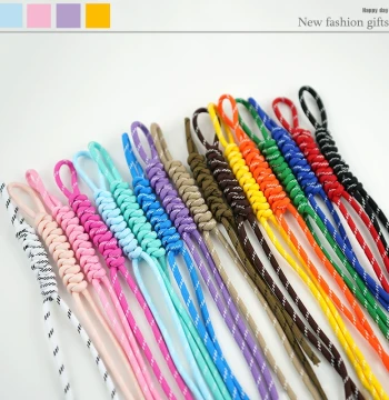 Hand-Woven Color-Block Lanyard for Bags and Keychains