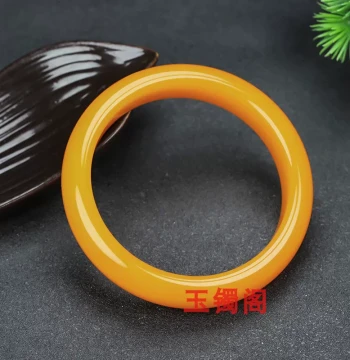 Xinjiang Hetian Jade Yellow Jade Bracelet, Huanglong Jade Bracelet, Women's Jade Bangle – Peaceful Jade Bangle in Chicken-Oil Yellow