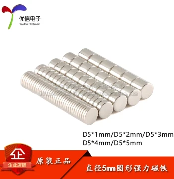 Original Authentic Circular Strong Magnet D5*1/2/3/4/5mm Neodymium Iron Boron Magnetic Steel Magnet