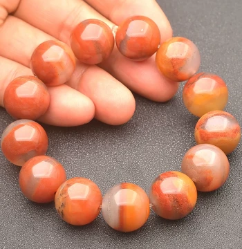 Natural Huanglong Jade Bracelet Men's Ice-Grade Burmese Yellow Authentic Jade Myanmar Material Bead String Women's Chicken Oil Yellow Bracelet Large