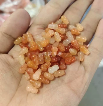 Natural Golden Silk Jade Grade A Small Gourd 6*9 Loose Beads DIY Yellow Dragon Jade Jade Ornament Accessory Bracelet Jade Beads
