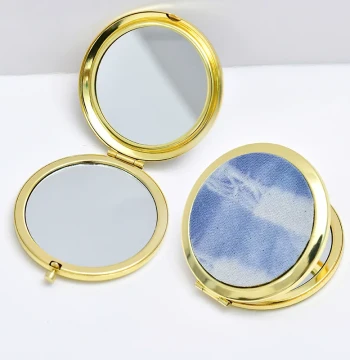 Handmade Tie-Dye Fabric Compact Mirror DIY Kit - Makeup Pocket Mirror Materials for Workshops and Team Building Gifts