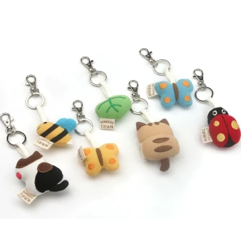 Kine Cat Cute Cat Handmade Patchwork Cotton Bag for Female Students, Keychain Ornament, Personalized Decoration