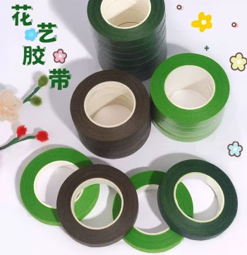 Green Floral Tape DIY Craft Kit Flower Stem Transparent Brown Pipe Cleaner Flower Bouquet Gardening Accessories
