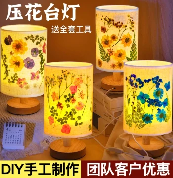 Pressed Flower Lamp DIY Kit: Handmade Dried Flower Night Light