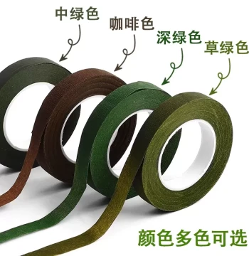 Multi-Color Bouquet Gardening Handmade Silk Flower Stocking Flower Rose Material Making Green Tape Floral Paper Cloth