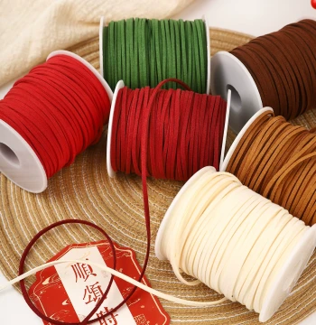 Velvet Suede Cord Gift Box Ribbon for DIY Packaging