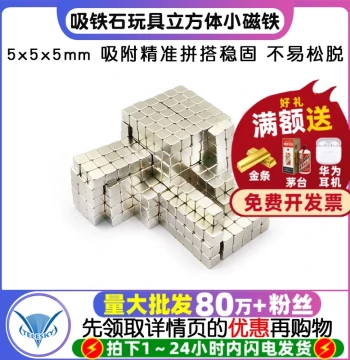 Magnetic Cube Magnet Toy Cuboid Small Magnets Strong Magnet Square Powerful Magnetic Steel 5x5x5mm