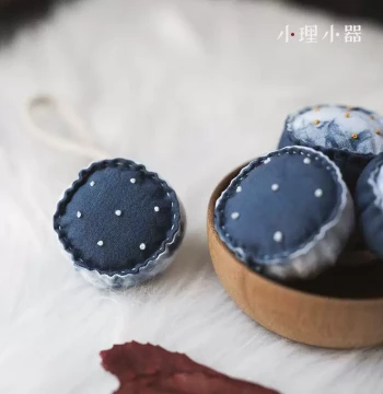 6B76 Lotus Pod Sachet | Tie-Dye Fabric Pendant Mugwort Perfume Bag, Pure Handmade Blue-Dyed Dali Ethnic Style Souvenir Gift