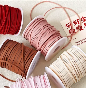 Suede Leather Cord Ribbon for Cake Box and Bouquet Decor