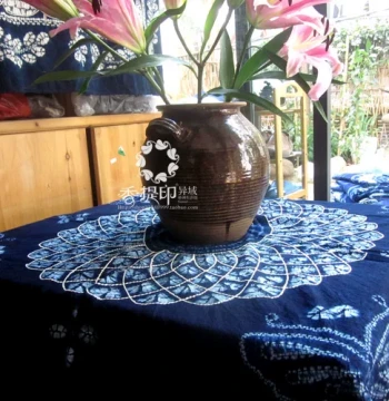 Yunnan Ethnic Style Specialty Restaurant Inn Dali Handmade Tie-Dye Tablecloth Household Fabric Shocking Low Price