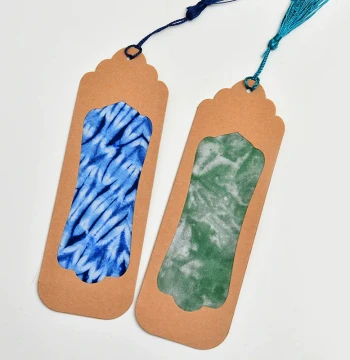 Kraft Paper Tie-Dye Bookmark, Handmade DIY Tie-Dye Fabric Bookmark Material Kit, Pure Handmade Kraft Paper Bookmark Set