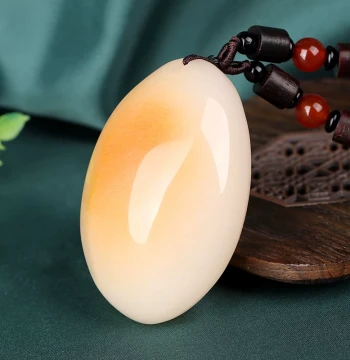 Jade Hand Piece for Women Large Jade Plaything Hand Play Item for Men Portable Natural Golden Silk Jade Raw Stone Jade Ornament