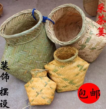 Bamboo Products: Bamboo Baskets, Tea Picking Baskets, Tea Baskets, Fish Baskets, Pure Handmade Bamboo Weaving, Small Tea Basket Crafts