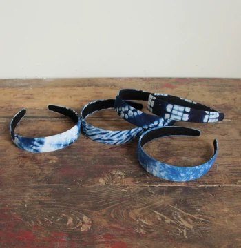 Yunnan Dali Lijiang Handmade Tie-Dye Fabric Headband Ethnic Style Unique Hair Accessory Artistic Gift
