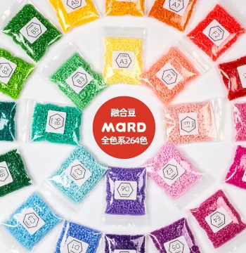 MARD Family Perler Beads Refill Pack Handmade DIY Material Kit 264 Colors Full Set Fusion Beads All Color Series Single Color Refill