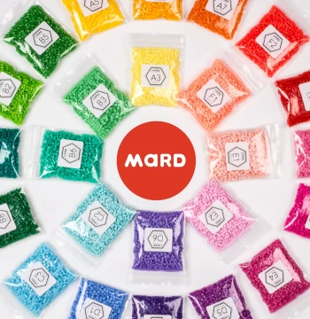 MARD Fusion Perler Beads Refill Pack, Complete 221 Colors Handmade DIY Fusion Beads Material Kit, 2.6mm Universal Beads