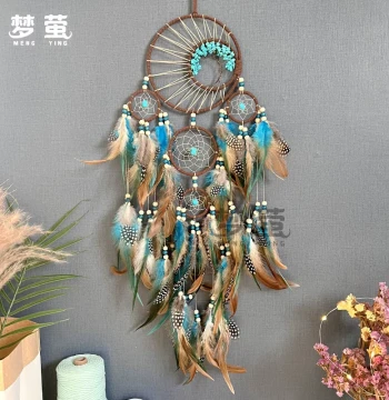 High-End Dreamcatcher Handmade Hanging Ornament, Retro Homestay Room Wall Decor, Creative Wall Hanging Weaving, Cross-Border
