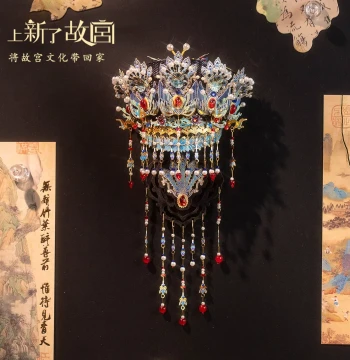 New Arrival Forbidden City Phoenix Crown 3D Fridge Magnet DIY Metal Assembly Magnetic National Style Toy Friend Birthday Gift