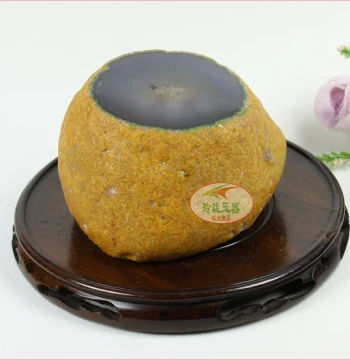Authentic Brazilian Natural Enhydro Agate Raw Stone Ornament Rough Material Hand Piece Material Fish Tank Ornamental Stone Rare Stone