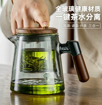 GIANXI Teapot for Home Brewing 2026 New Tea-Water Separator Glass Liner Tea Set Piao Yi Cup Teapot