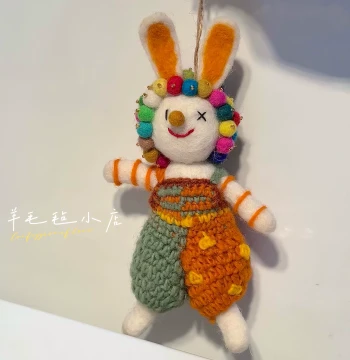 Nepal Imported Wool Felt Keychain Ornament, New Exquisite Handmade Cute Animal Decoration
