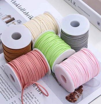 Suede Rope Red Braided Cord for DIY Gift Box Decoration