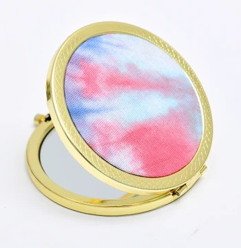 Handmade Tie-Dye Small Mirror Fabric Makeup Compact DIY Kit for Students, Community Salons, and Team Building Activities
