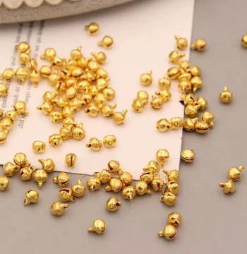Water Drop Golden Copper Bells DIY Ancient Style Hair Clip Ribbon Bells Pet Decor Pendant Small Charm Handmade Accessories