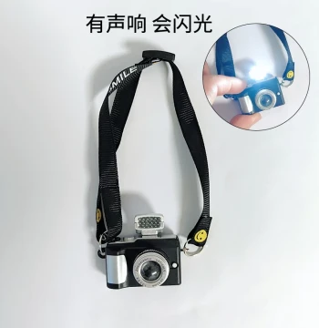 Flash Camera Plush Pendant, Cotton Doll Accessory, Decorative Model, Simulation Mini Resin Camera