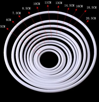 White Plastic Ring Hoops - DIY Handmade Wreath Accessories for Creative Dreamcatcher Materials and Hanging Decorations