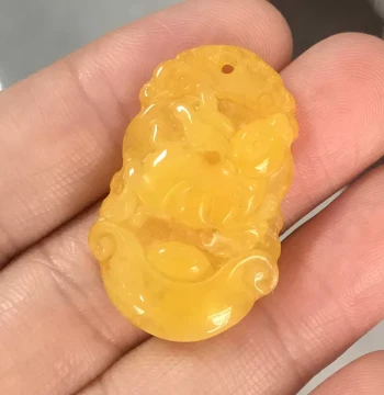New Rooster Zodiac Natural Huanglong Jade Tiger Pendant 12 Zodiac Horse Auspicious Object Men and Women Jade Necklace