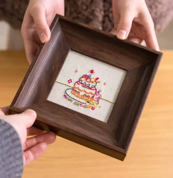 Embroidery DIY Material Kit Couple Handmade Birthday Gift Self-Embroidered Fireworks Home Ornament Hanging Decoration Framed Picture