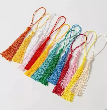 Dried Flower Pressed Flower Bookmark Tassel Pendant, Ancient Style DIY Craft Material Kit for USB Drive and Fan Decoration