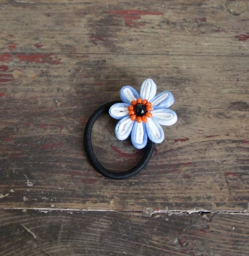 Yunnan Dali Tie-Dye Ethnic Style Fabric Flower Hair Scrunchie, Women's Cute Handmade Hair Headwear, Creative Cultural Hair Rope