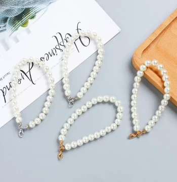 Minimalist INS Style Imitation Pearl Hanging Chain, Handmade DIY Phone, Bag, Clothes, Doll Decoration Ornament, Keychain Accessories