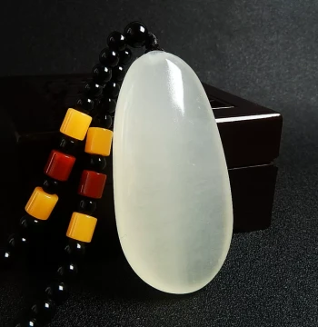 Ice Species Banded Jade Handle Piece Natural Jade Raw Stone Hand Piece Men's High-End Gift Ice Transparent Bare Stone Jade Play Piece