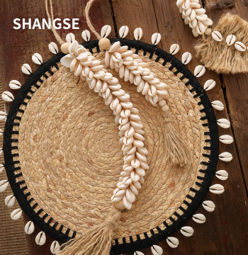 Shangse Wabi-Sabi Vintage Style Ornament – Handmade Shell Display Piece for Homestays, Showrooms, and Designer Décor
