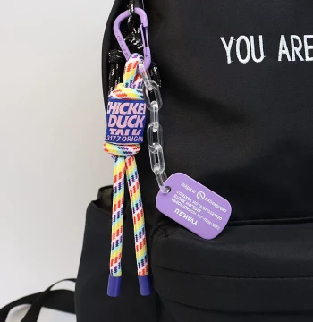 Woven Bag Pendant Fluorescent Color Keychain Creative Design