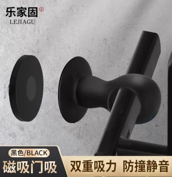 Silicone Door Stopper, No-Drill Collision Pad, Silent Bathroom Buffer, Magnetic Suction Cup for Door Handles
